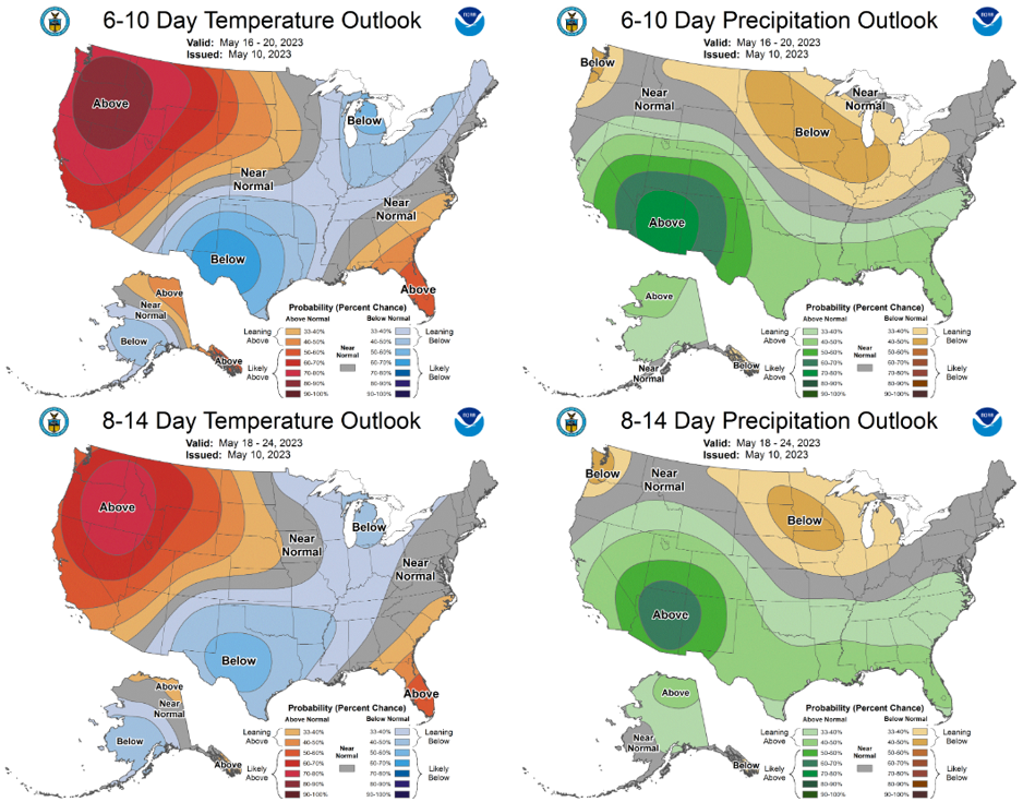 6-10 and 8-14 day outlooks.